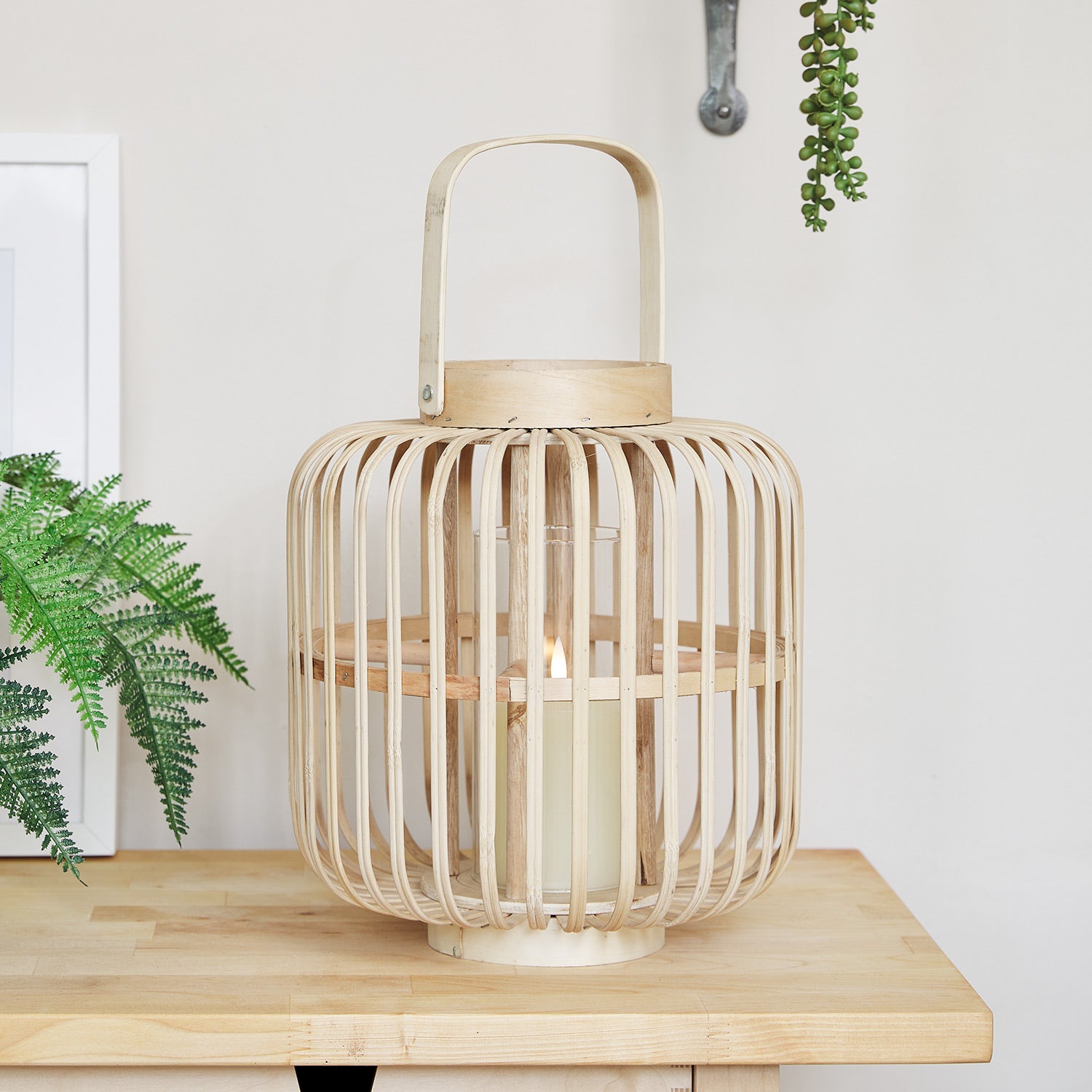 Tall rattan clearance lantern