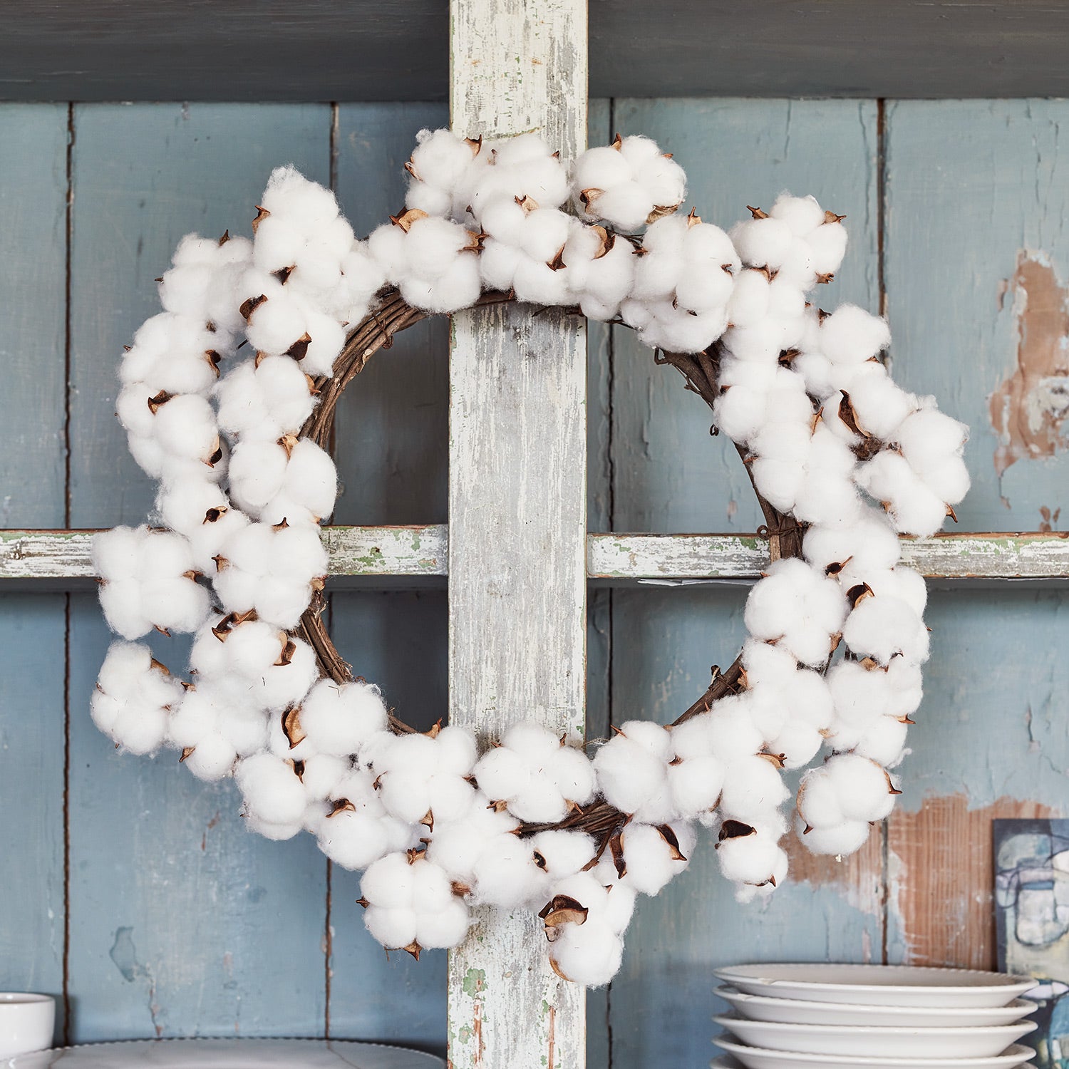 Cotton wreath store