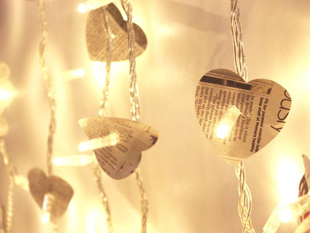 DIY Heart Fairy Light Backdrop