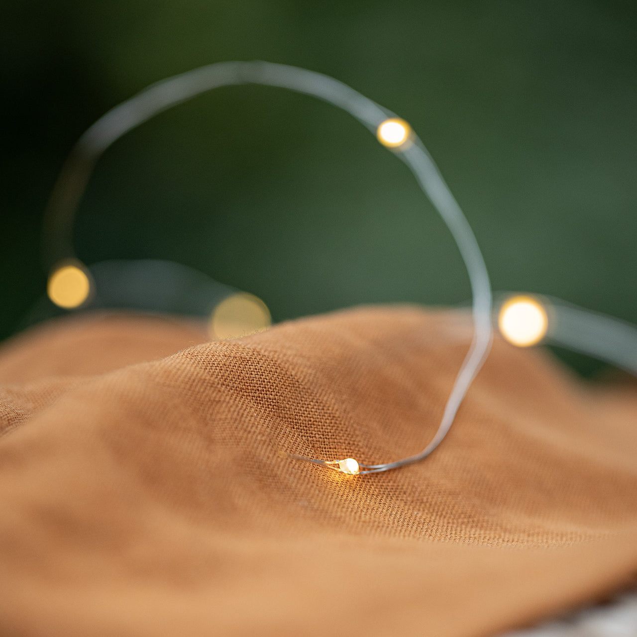 50 Warm White LED Micro Battery Outdoor Fairy Lights