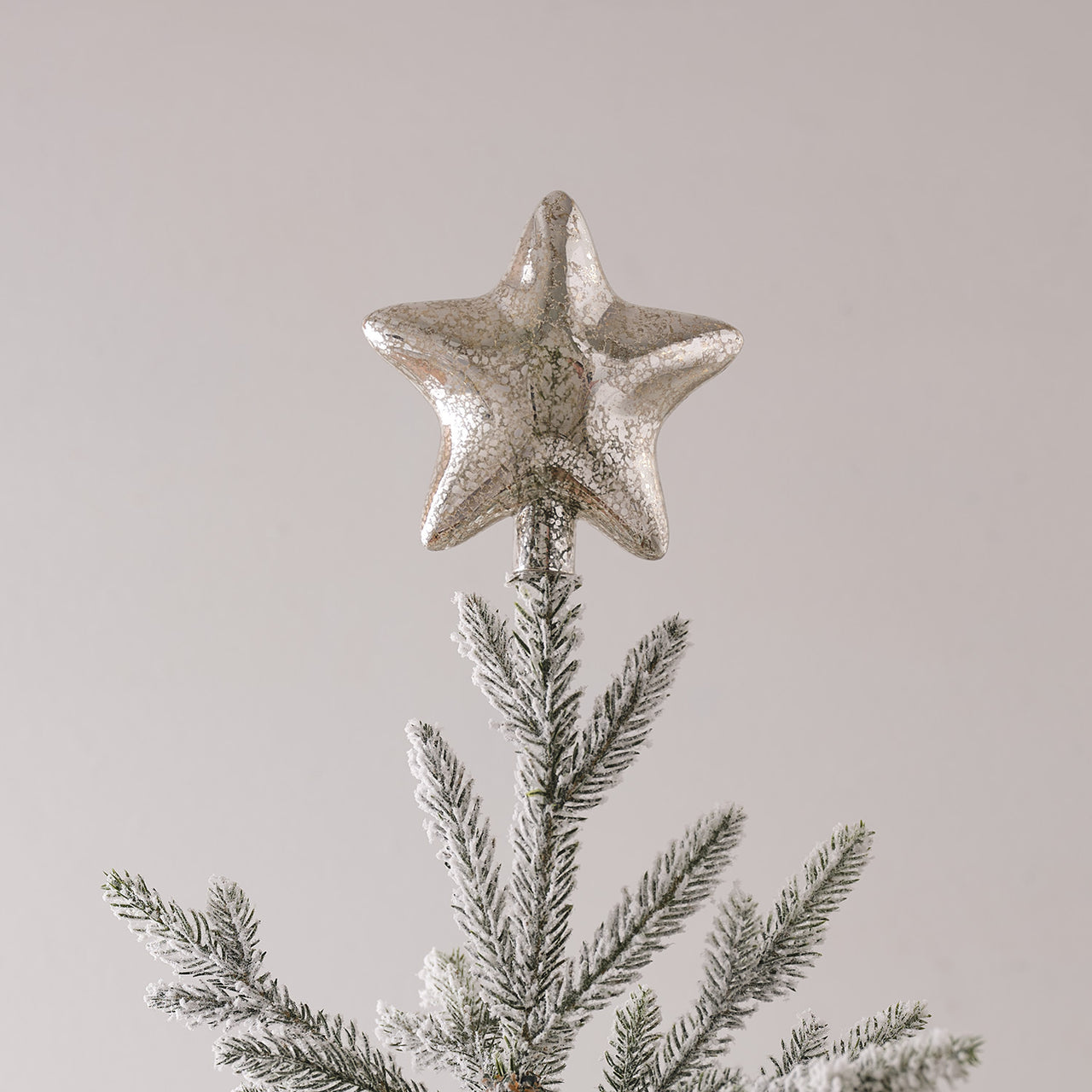 12cm Star Shaped Glass Tree Topper