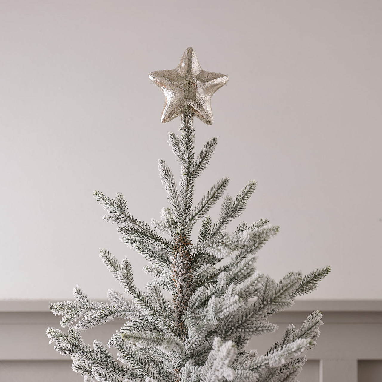 12cm Star Shaped Glass Tree Topper