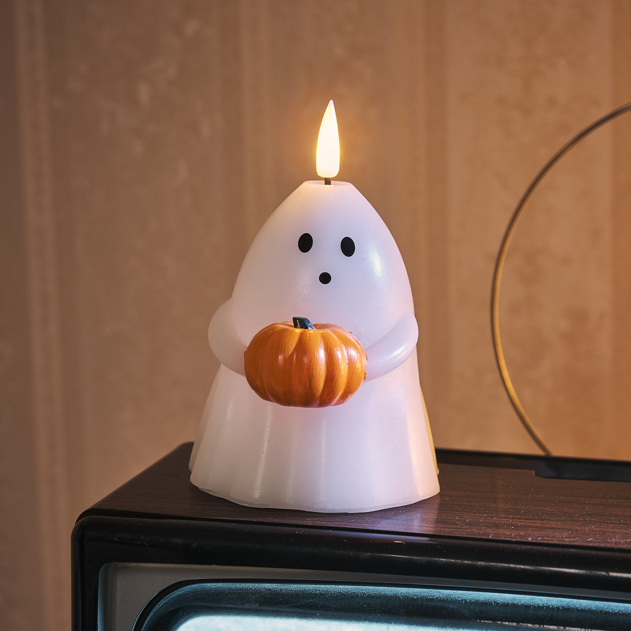 TruGlow® Ghost with Pumpkin LED Candle