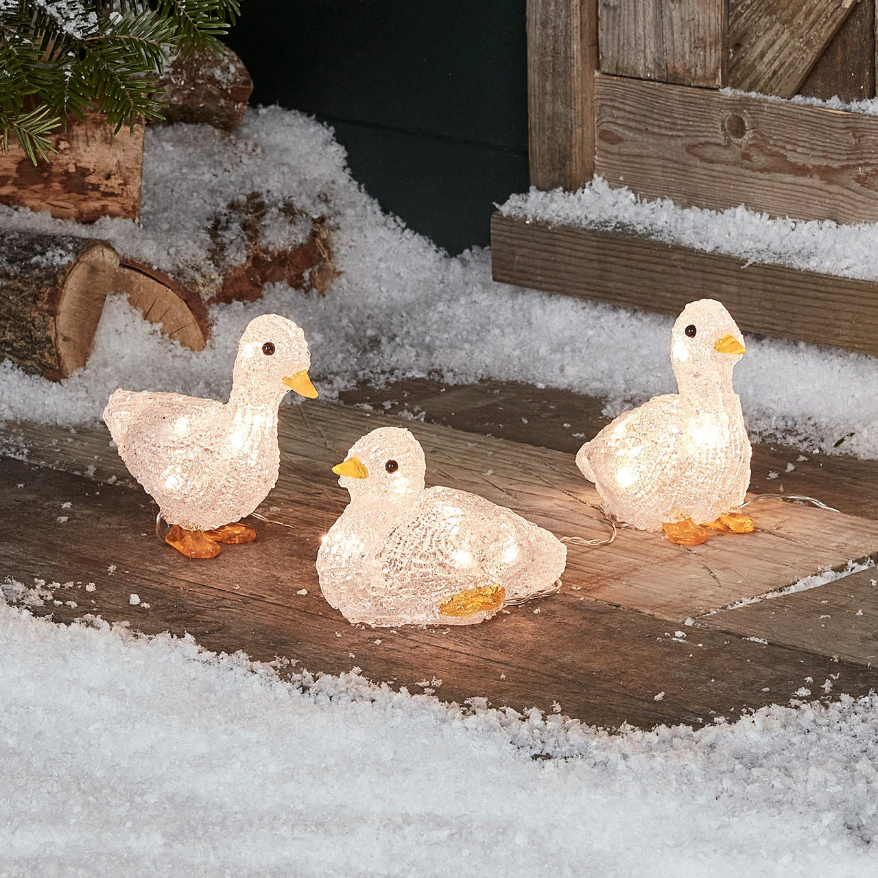 L4F2001_2_Outdoor-LED-Acrylic-Ducklings-Christmas-Figures-Cabin-Close.jpg