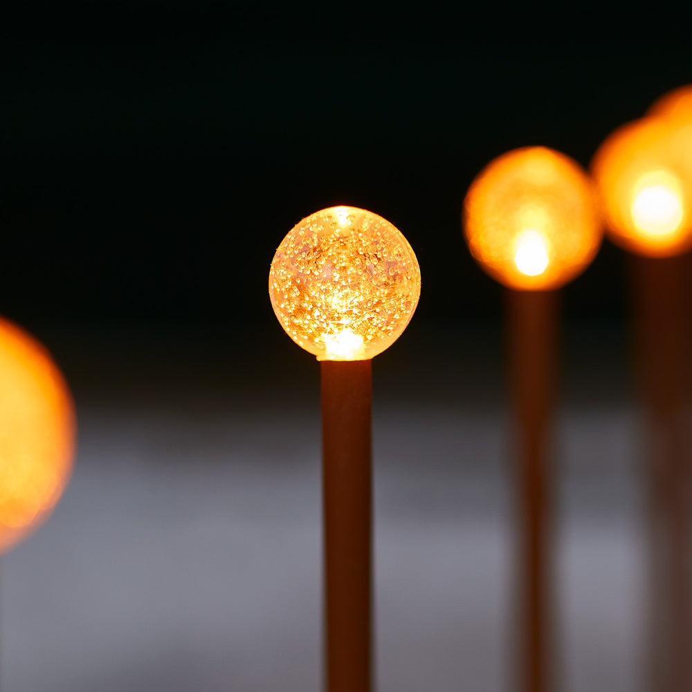 8 Bubble Battery Operated Garden Stake Lights