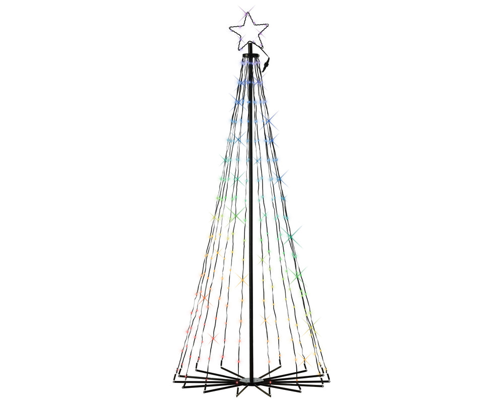 1.8m Pre Lit Colour Select Micro Light Tree with Star