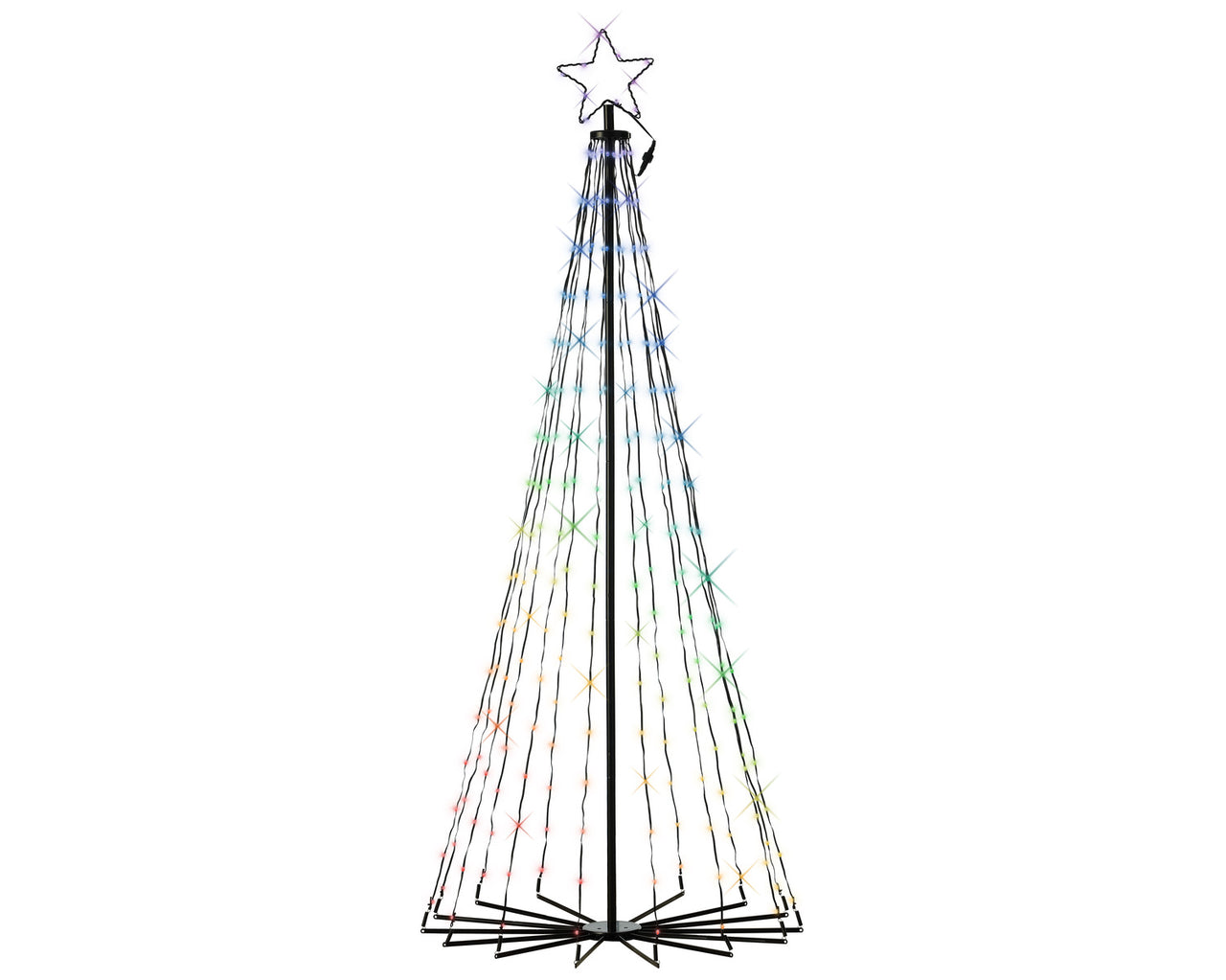 1.8m Pre Lit Colour Select Micro Light Tree with Star