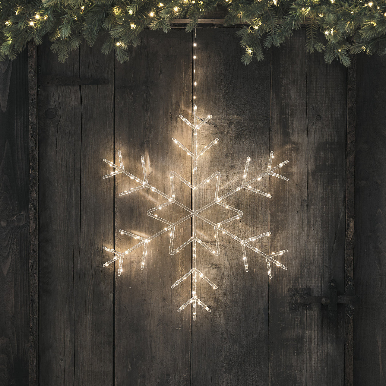 60cm Acrylic Snowflake Silhouette Micro LED Hanging Light