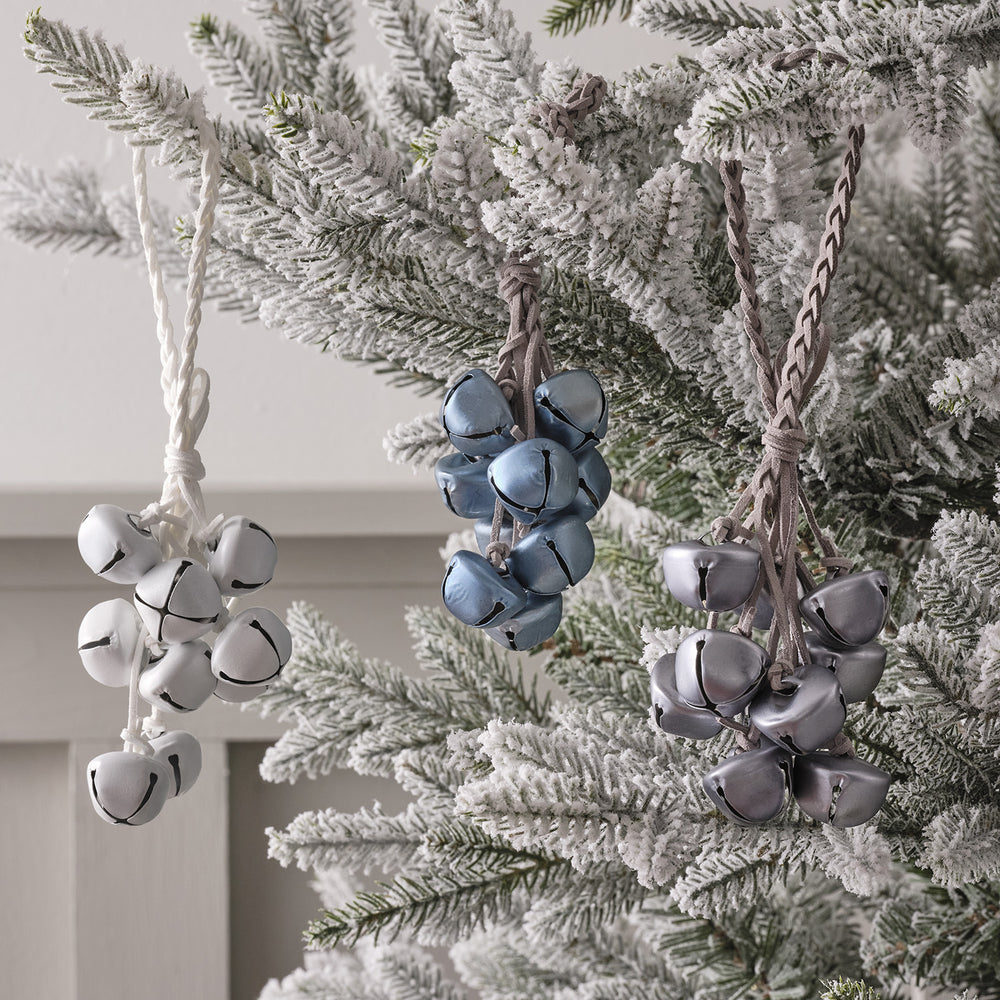 Set of 3 Pearlised Bell Cluster Christmas Tree Decorations