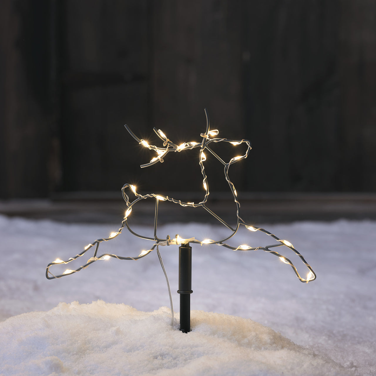 Set of 3 Mini Reindeer LED Stake Lights