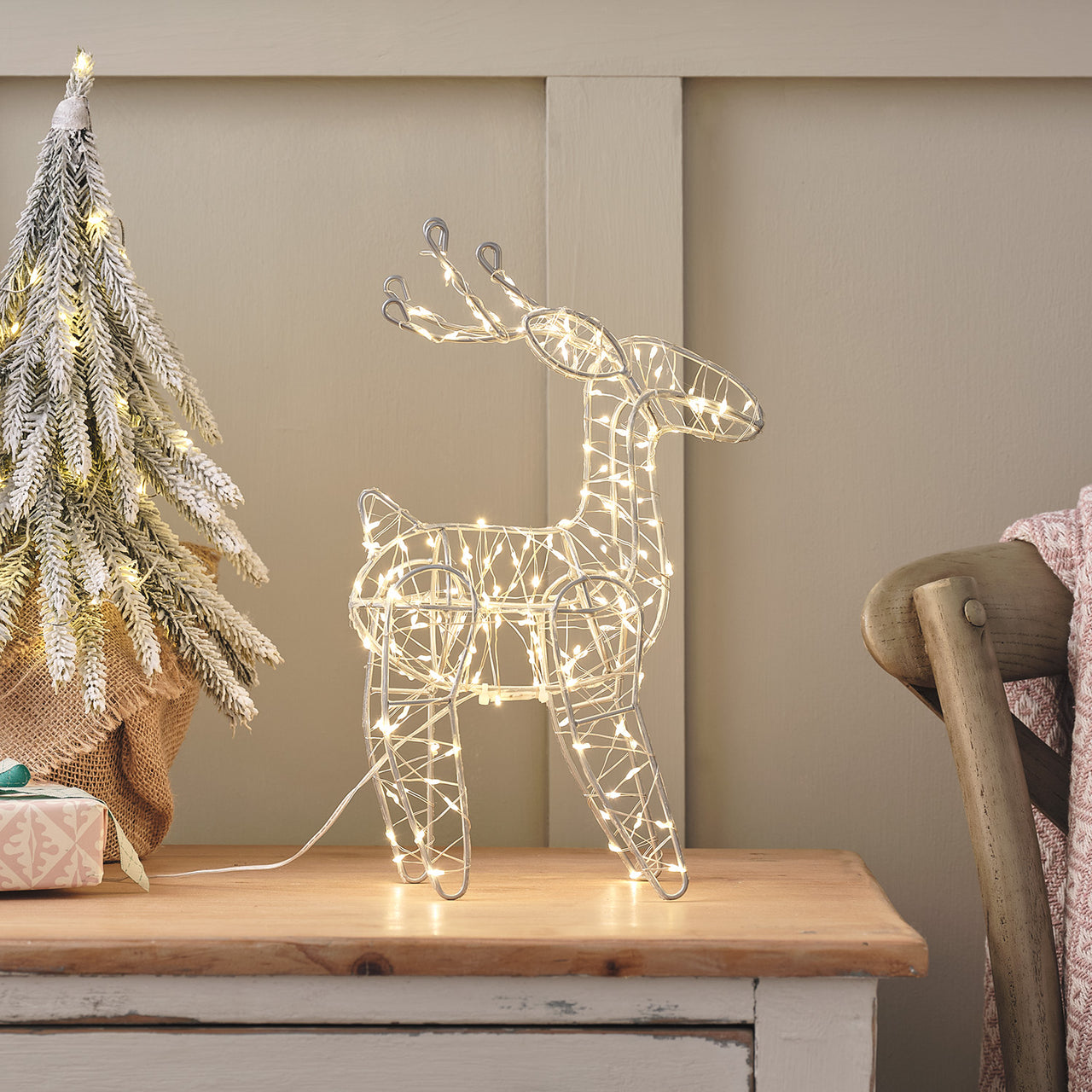 31cm Micro LED Wire Reindeer Figure