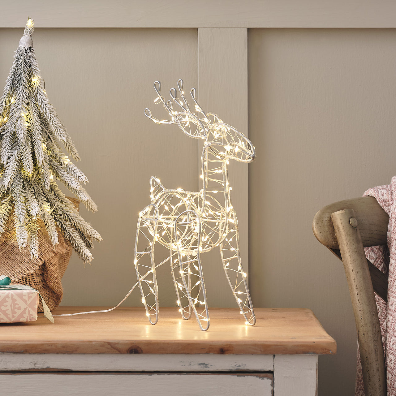 31cm Micro LED Wire Reindeer Figure