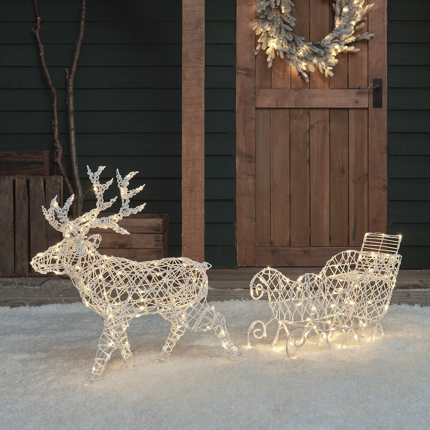 Battery operated outdoor reindeer shop christmas lights