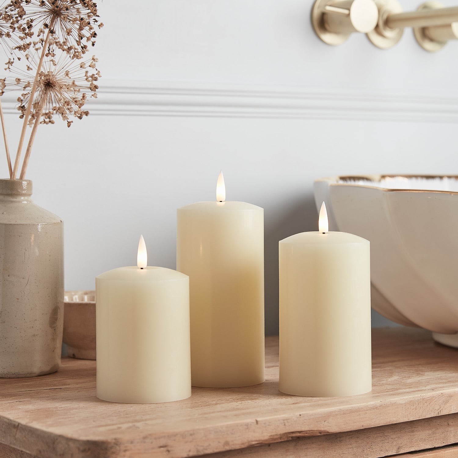 Cool white deals led candles