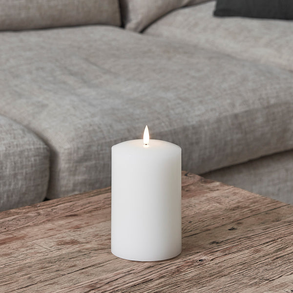 TruGlow® White Chapel Pillar Candle Trio