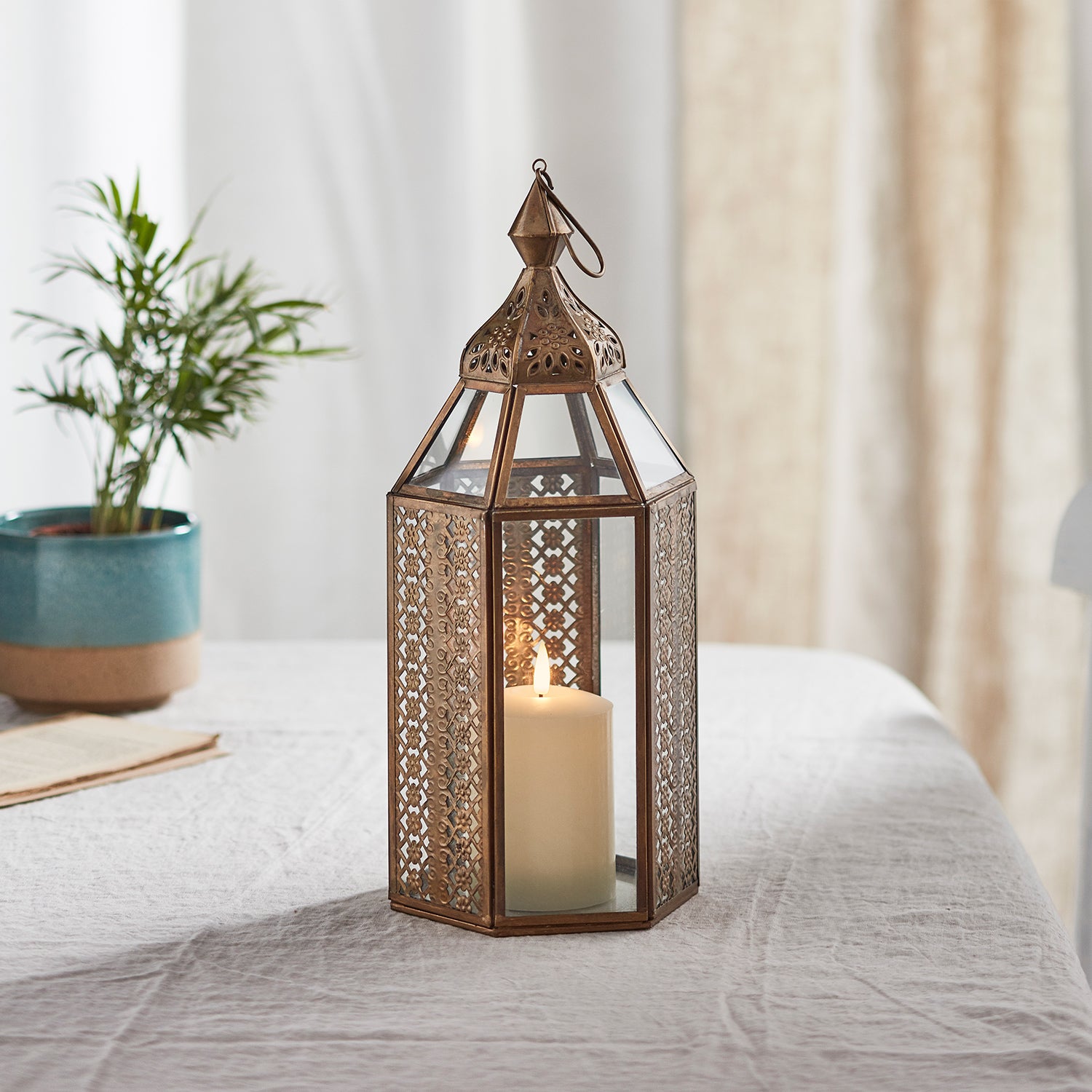 Asilah Artisan Moroccan Lantern Wtih Truglow® Candle Uk