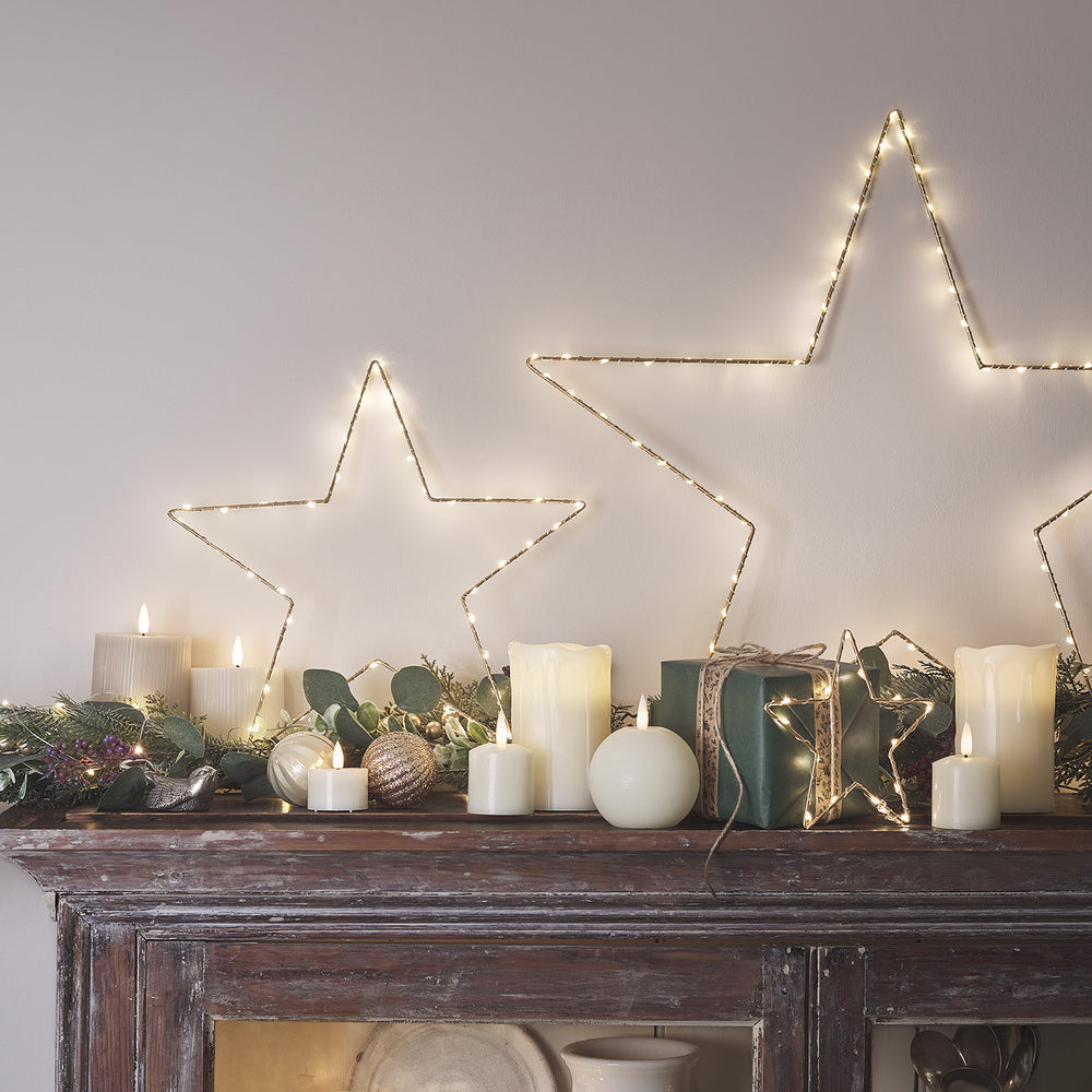 Gold Osby Star Window Light Duo