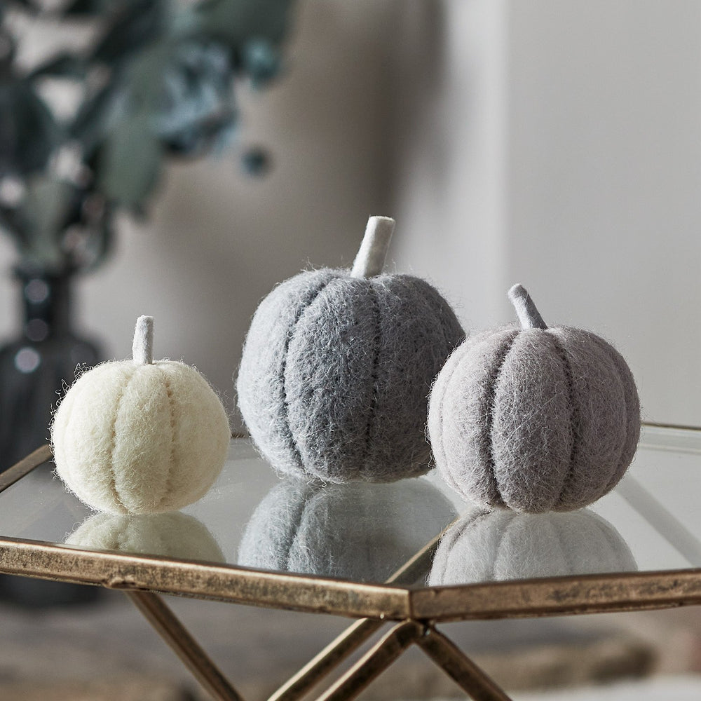 Bell Jar & Pumpkin Felt Autumn Decoration Bundle