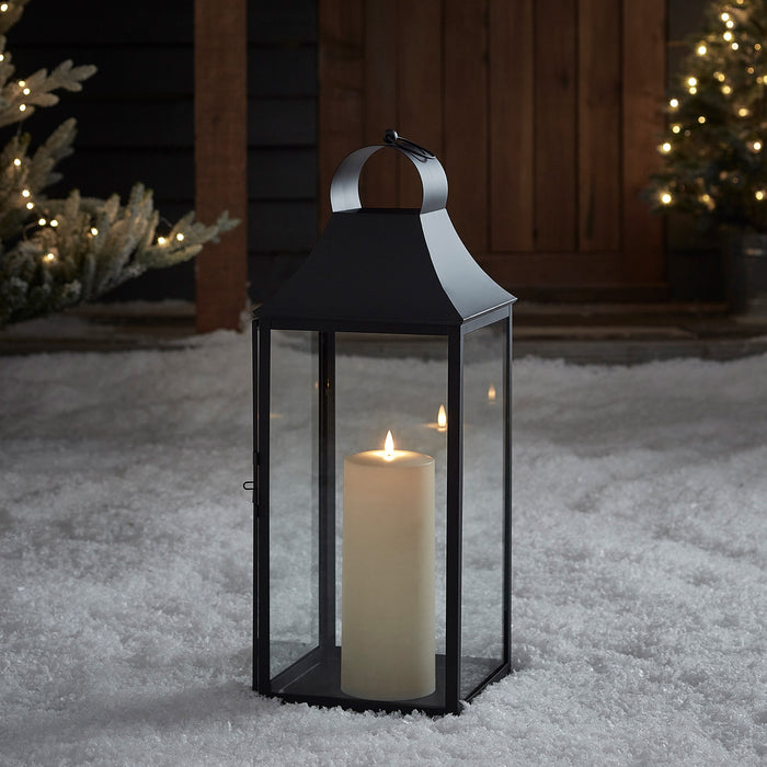 45cm Albury Black Garden Lantern with TruGlow® Candle