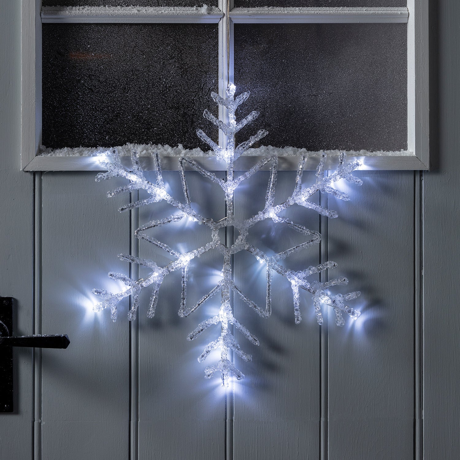 Battery powered snowflake deals lights