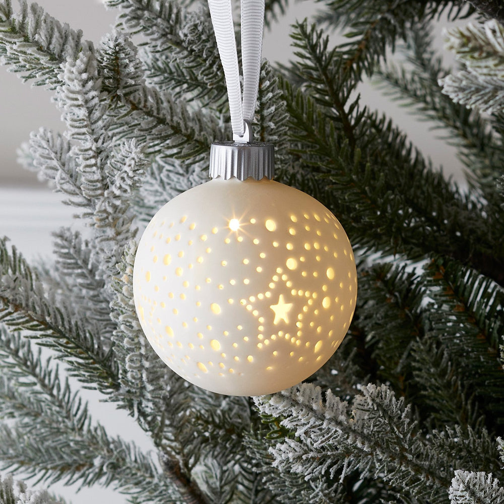 Ceramic LED Bauble Trio