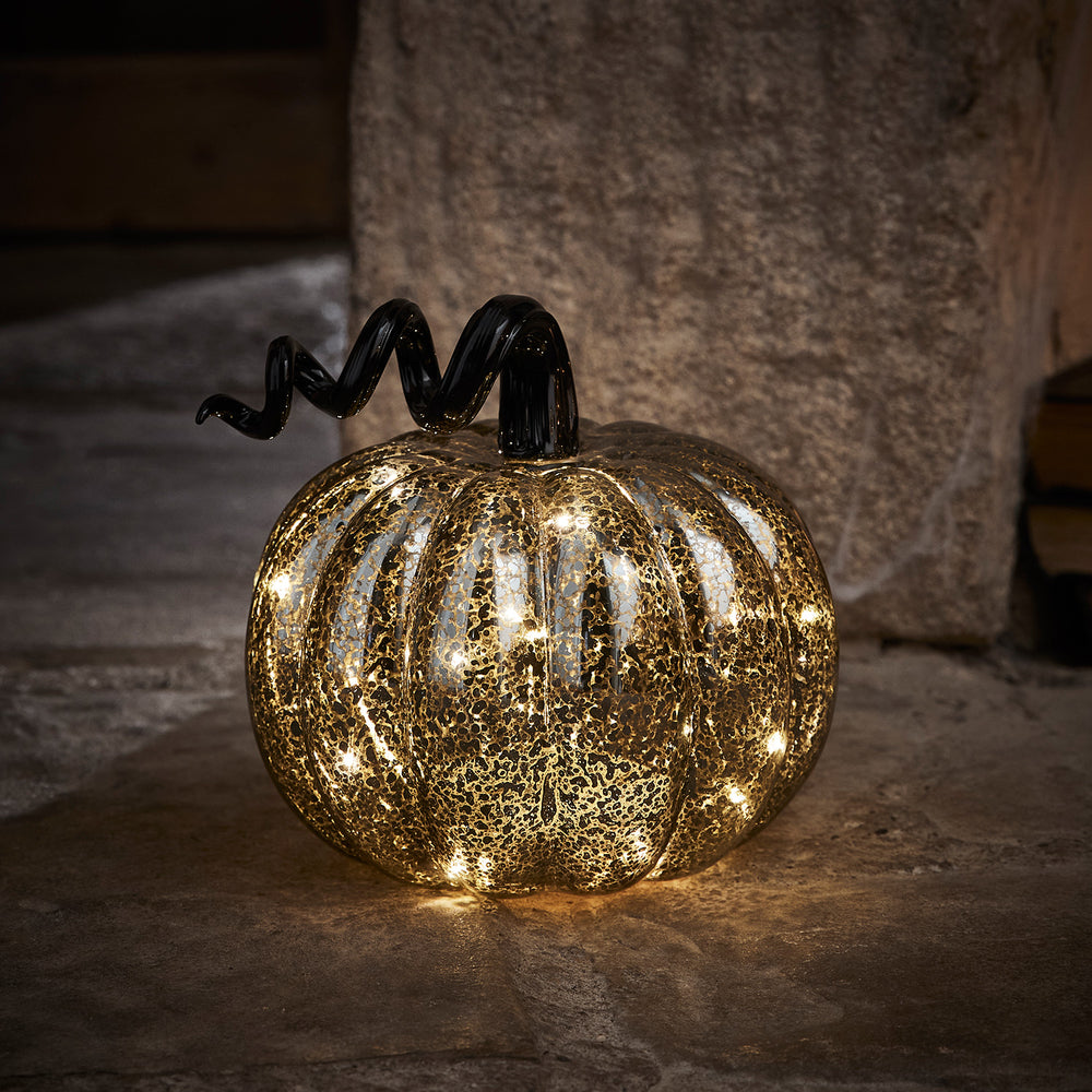 Mercury Black Light Up Pumpkin Decoration