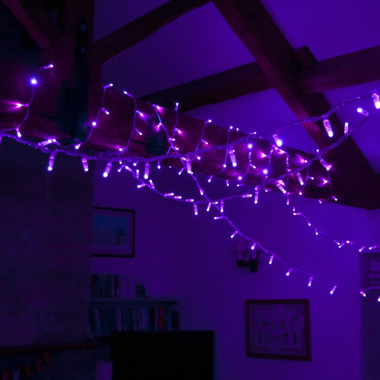Core Connect 20m 200 Purple Connectable Fairy Lights Clear Cable