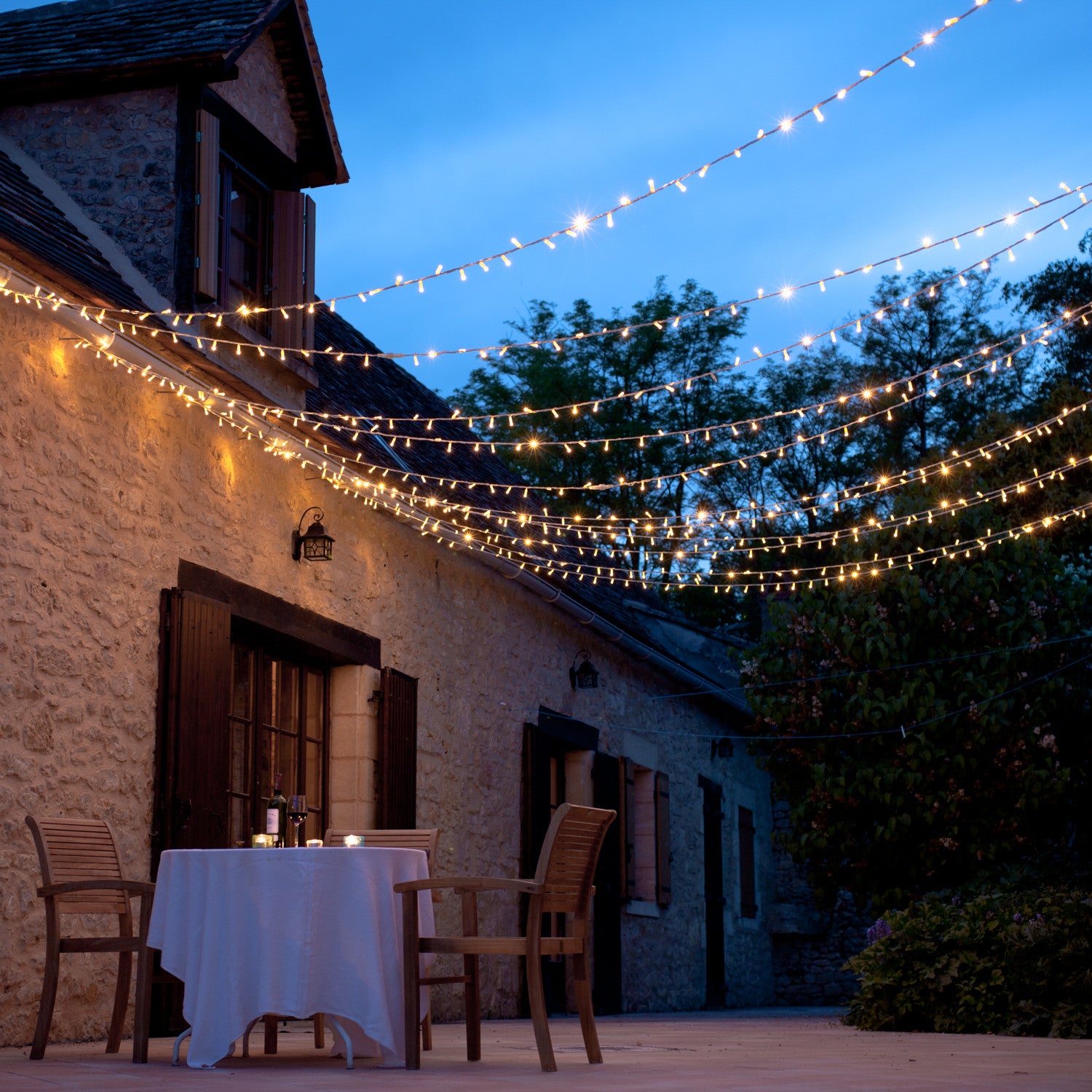 External shop fairy lights