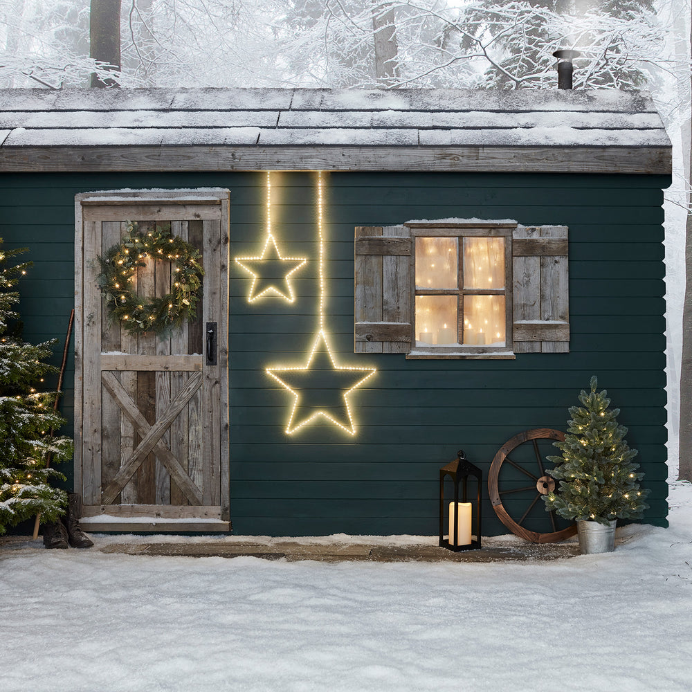 Outdoor Hanging Star Light Duo