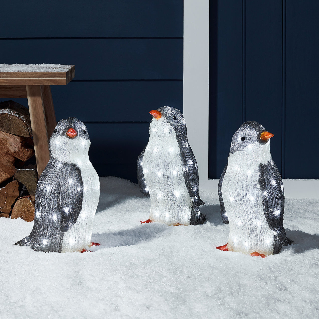 Set of 3 Acrylic Penguins