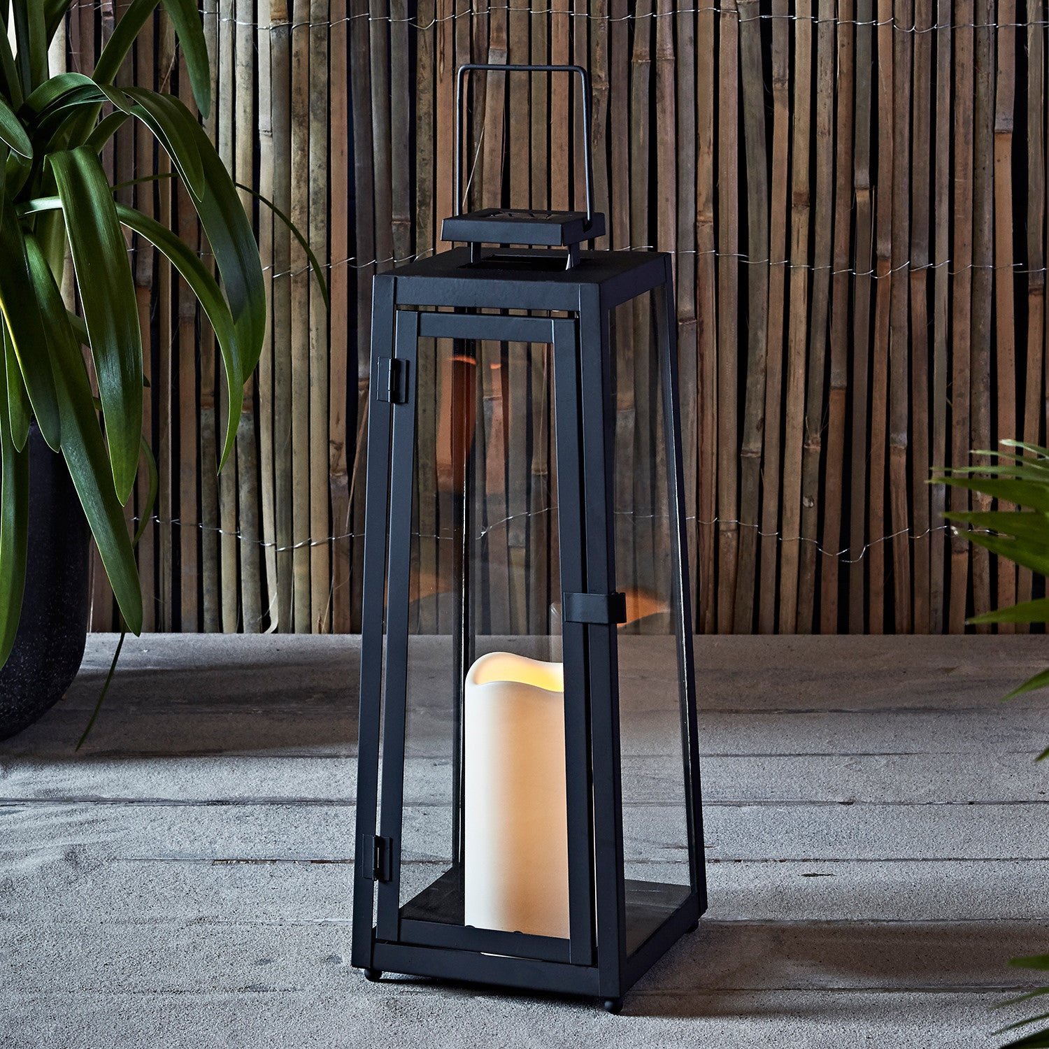 Solar store candle lantern