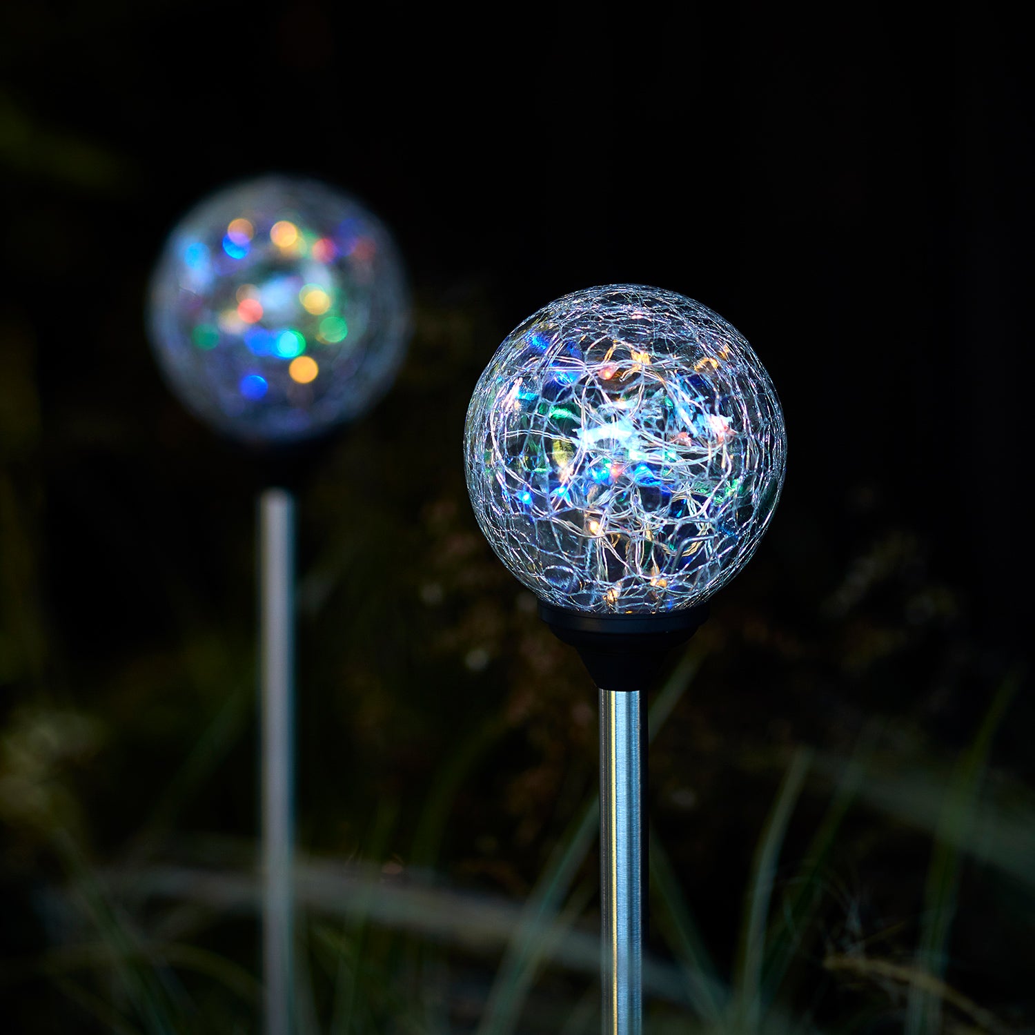 Multi coloured solar lights shop for garden