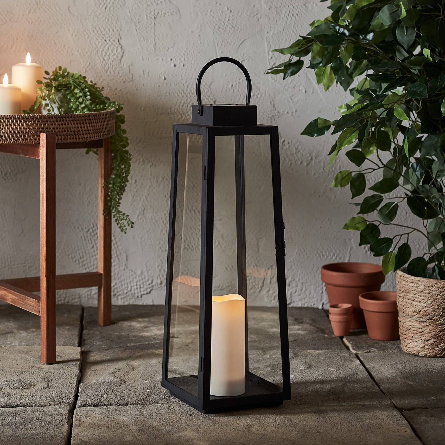 Black outdoor solar deals lanterns