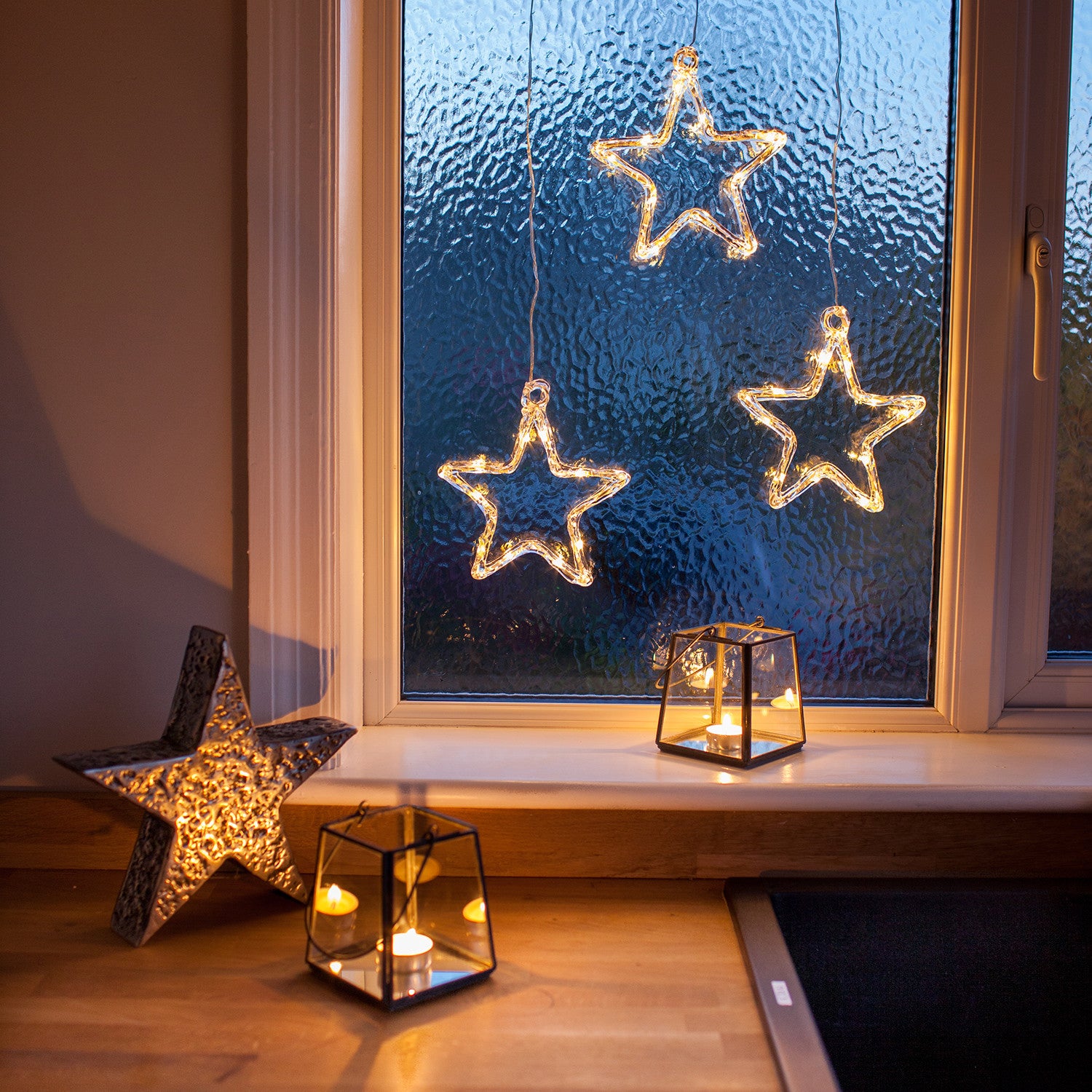 Blue christmas on sale star lights